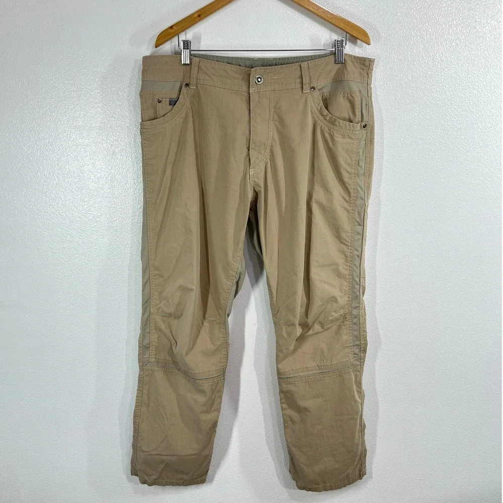 KUHL Radikl Hiking Pants Mens 38x30‎ Tan Khaki Stretch Technical Hybrid Utility